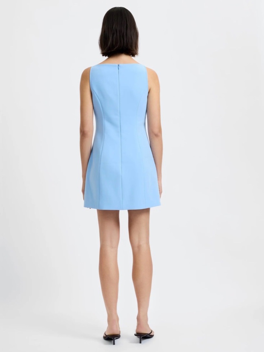 French Connection Azra Twill Square Neck Dress - Picture 3 of 10